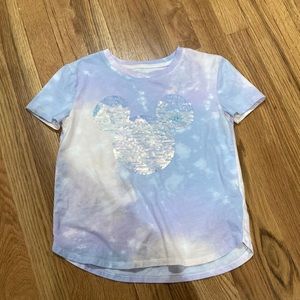 Gap Mickey Mouse flip sequin shirt size S